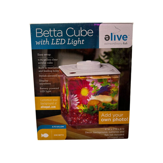 Betta Cube with Led ligth