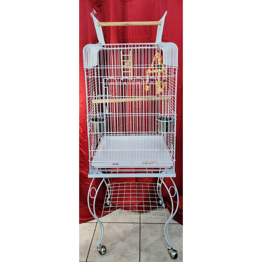Jaula Blanca con Carrito