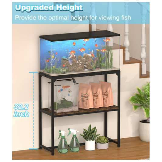 30 Gallon Fish Tank Stand, with 2 Tiers Storage Shelf