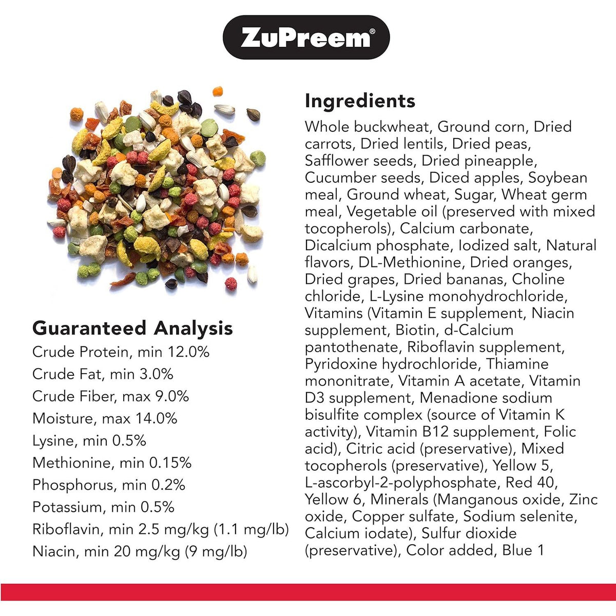 ZuPreem Pure Fun Bird Food for Medium Birds, 2 lb