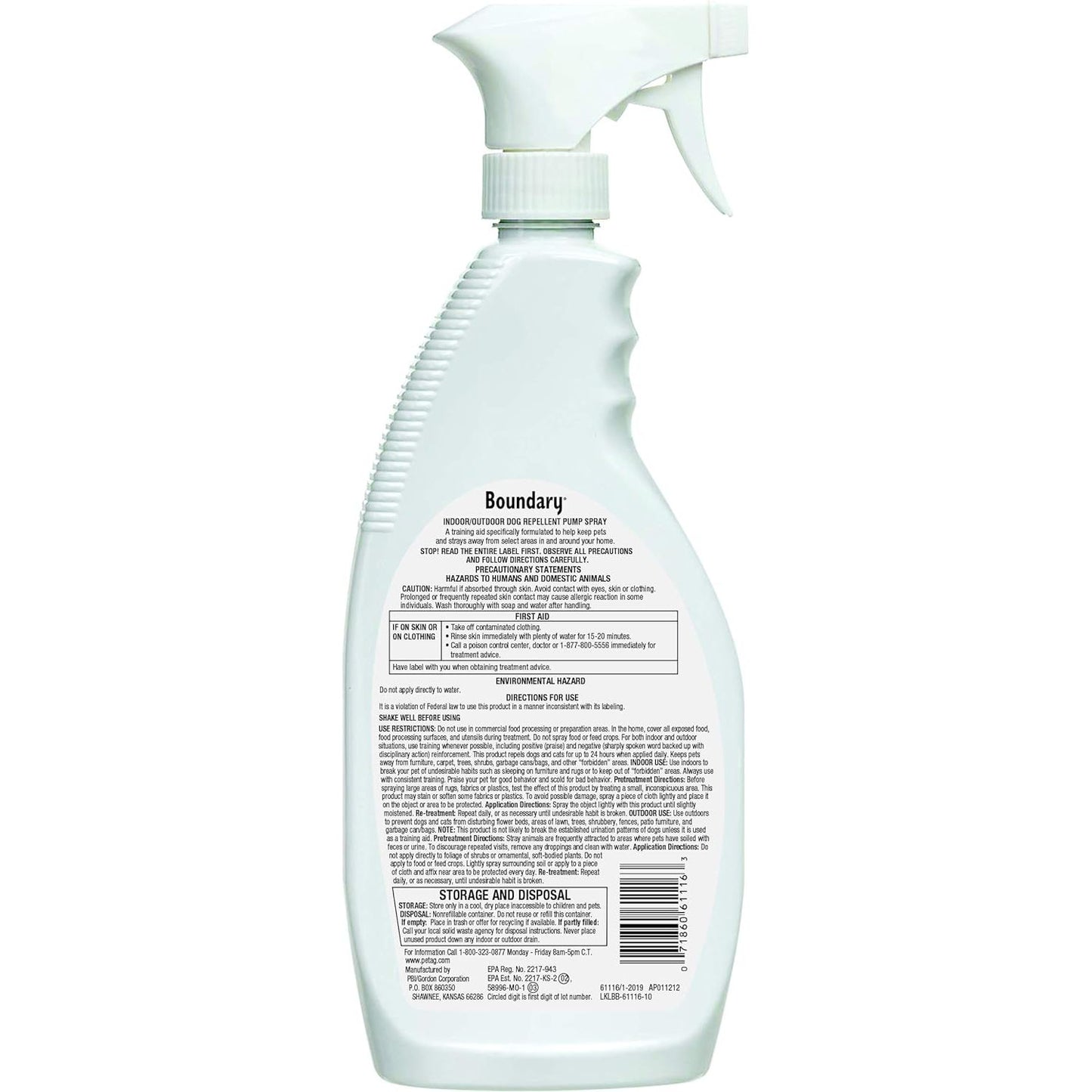 Lambert Kay Boundary Indoor/Outdoor Dog Repellent Pump Spray