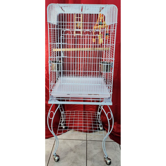 Jaula Blanca con Carrito