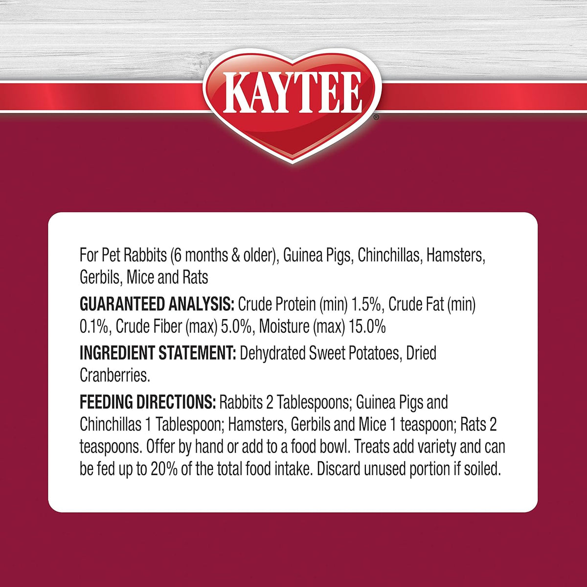Kaytee Natural Snack with Superfoods For Pet Guinea Pigs, Rabbits, Hamsters, and Other Small Animals