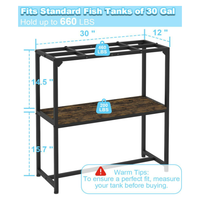 30 Gallon Fish Tank Stand,  with 2 Tiers Storage Shelf