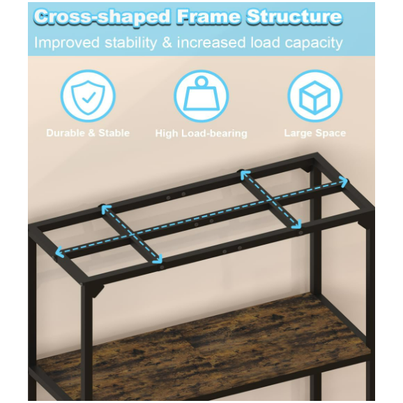 30 Gallon Fish Tank Stand,  with 2 Tiers Storage Shelf