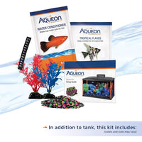 Aqueon NeoGlow LED Pink Aquarium Fish Tank Starter Kit, 5.5 Gallon