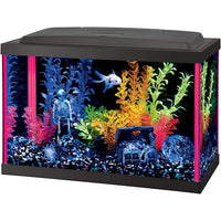 Aqueon NeoGlow LED Pink Aquarium Fish Tank Starter Kit, 5.5 Gallon