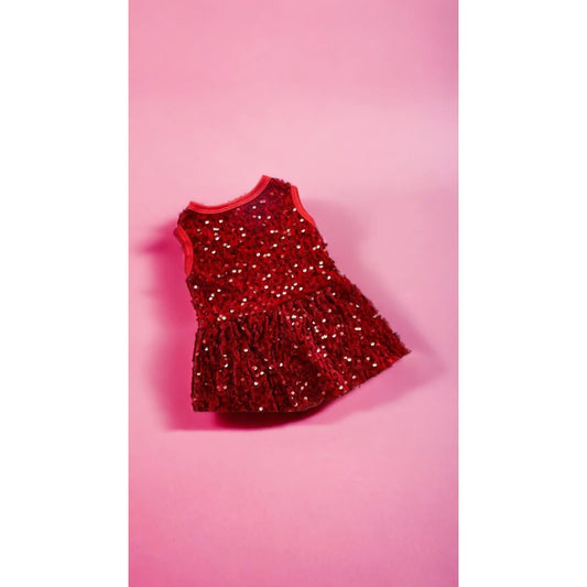Traje Lentejuelas Rojas