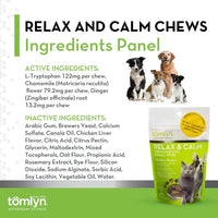 Tomlyn Relax and Calm Chews for Cats and Small Dogs